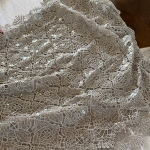 Betsey Johnson Elegant Lace Scarf with Sequins